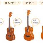 ウクレレ ソプラノ コンサート 音 の 違い：特徴と音質の比較