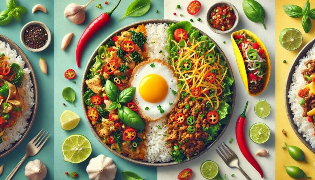 ガパオライス と タコライス の 違いとは?味や具材を徹底比較!